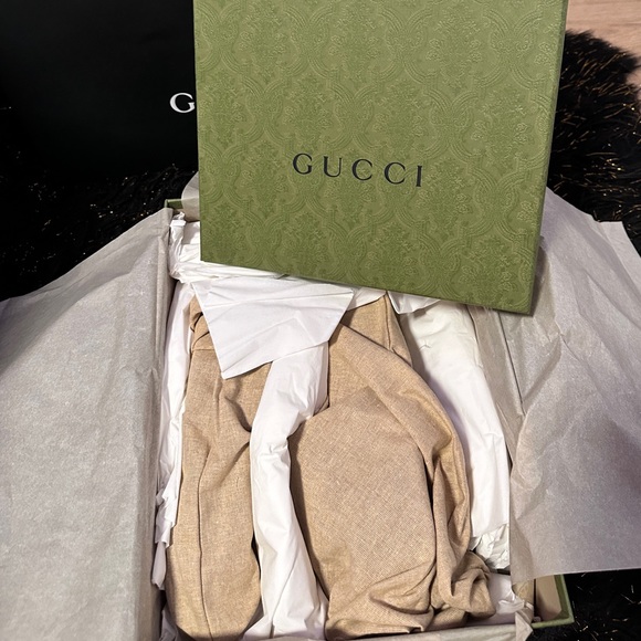 💯🌺 GUCCI Angelina GG logo denim platform slides sandals - Picture 12 of 12